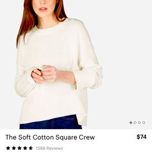 Everlane soft cotton square crew sweater